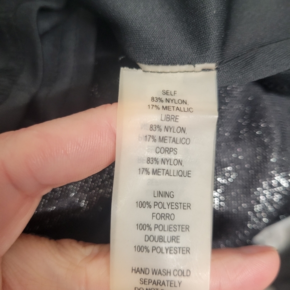 Vince Camuto Elegant Silver Long-Sleeve Dress - Picture 14 of 16